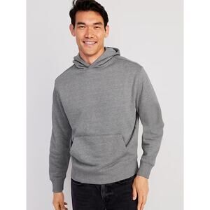 Old Navy Men's Dark Heather Gray Cozy Soft Fleece Pullover Hoodie Sweatshirt XL